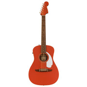 Fender - Malibu Player Acoustic-Electric Parlor - Fiesta Red #0970722540 — 1