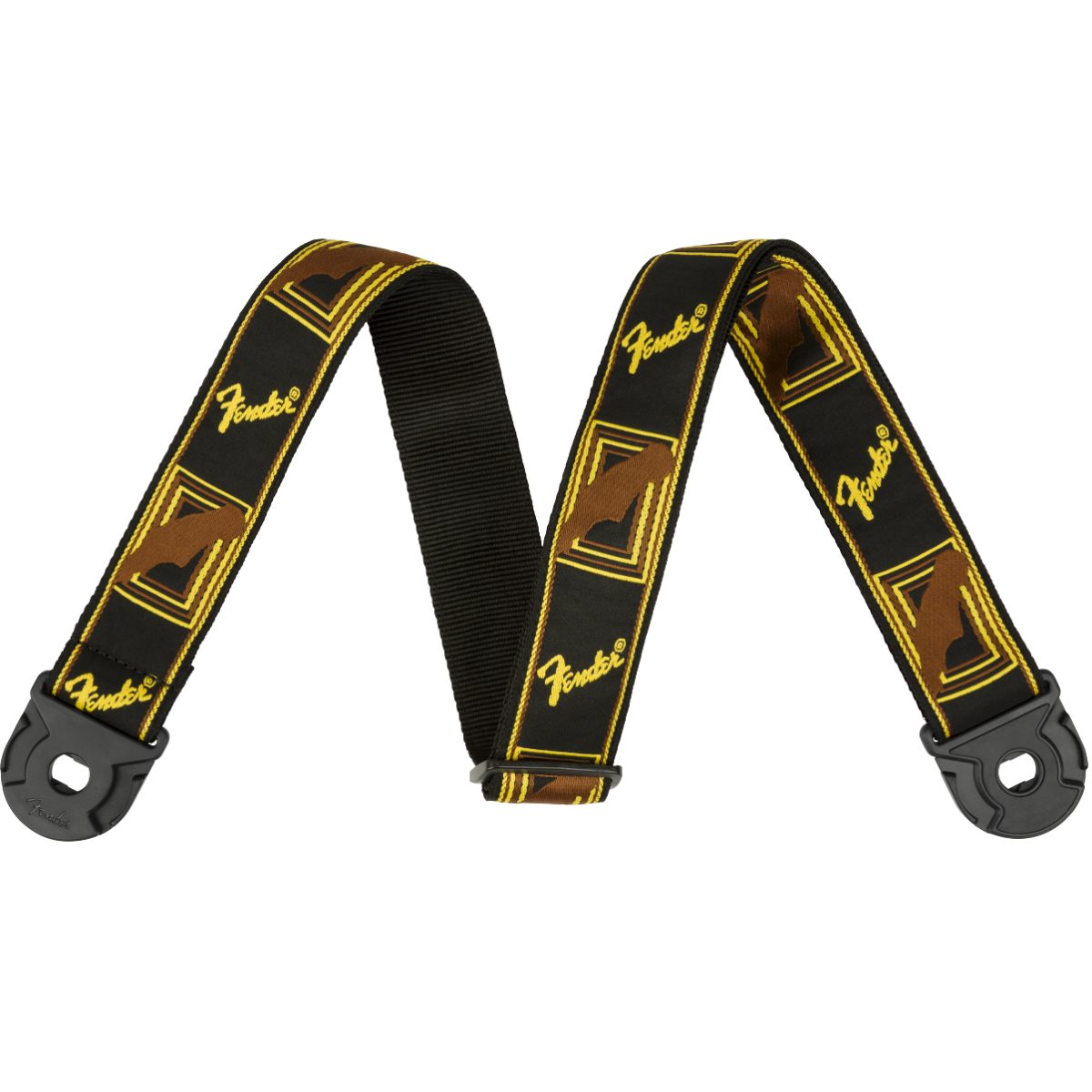 Fender - Quick Grip Locking end Straps - Brown Monogram - 0990629001