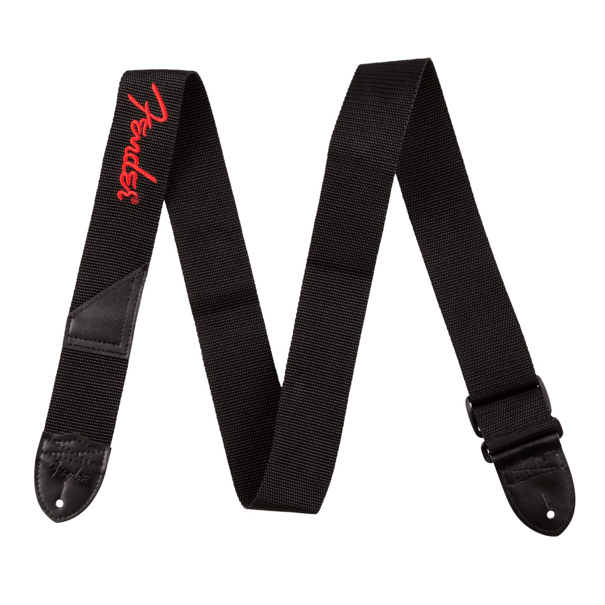 Fender - Black with Red Logo Strap #0990662015 — 1