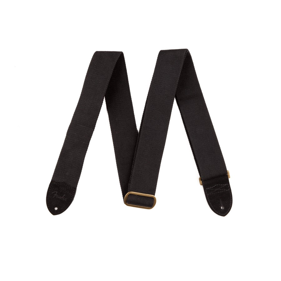 Fender - 2" Cotton/Leather strap - Black #0990667006