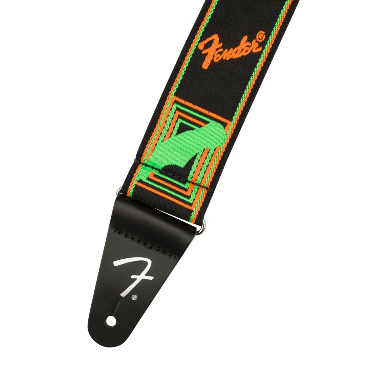 Fender - Green and Orange Neon Monogrammed Strap #0990681301