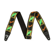 Fender - Green and Orange Neon Monogrammed Strap #0990681301