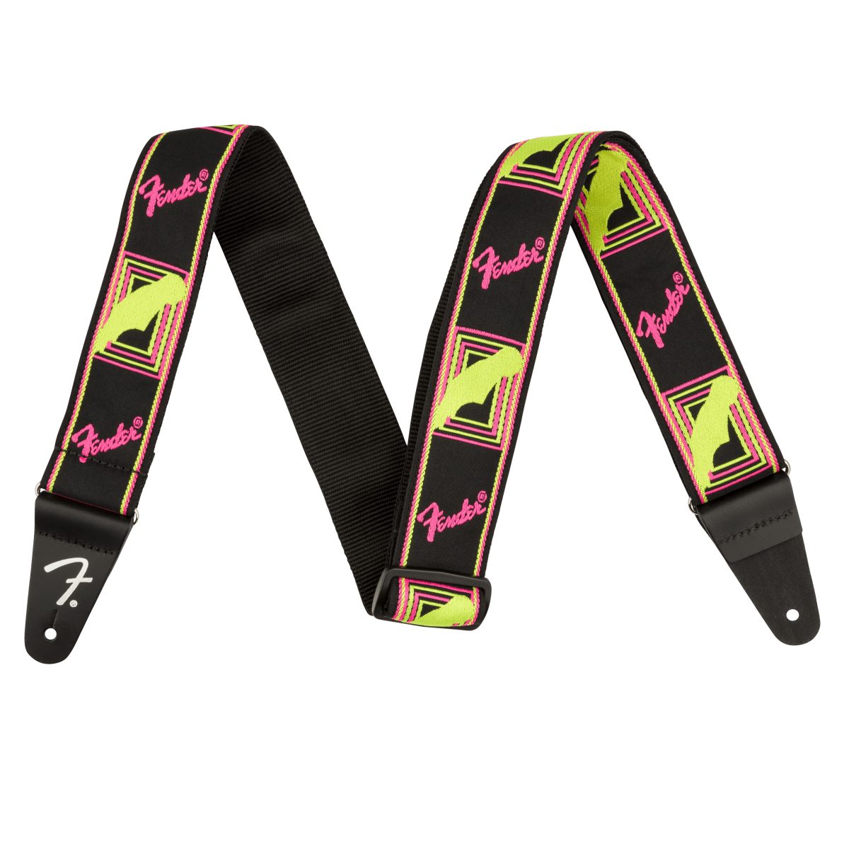 Fender - Pink and Yellow Neon Monogrammed Strap #0990681304