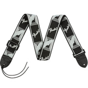 Fender - 2” Monogrammed Straps - Black/Light and Dark grey - 0990681543
