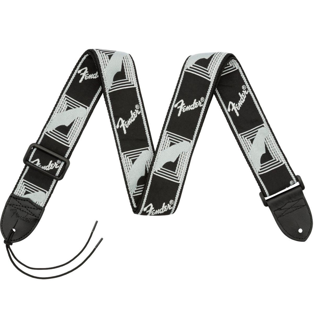 Fender - 2” Monogrammed Straps - Black/Light and Dark grey - 0990681543