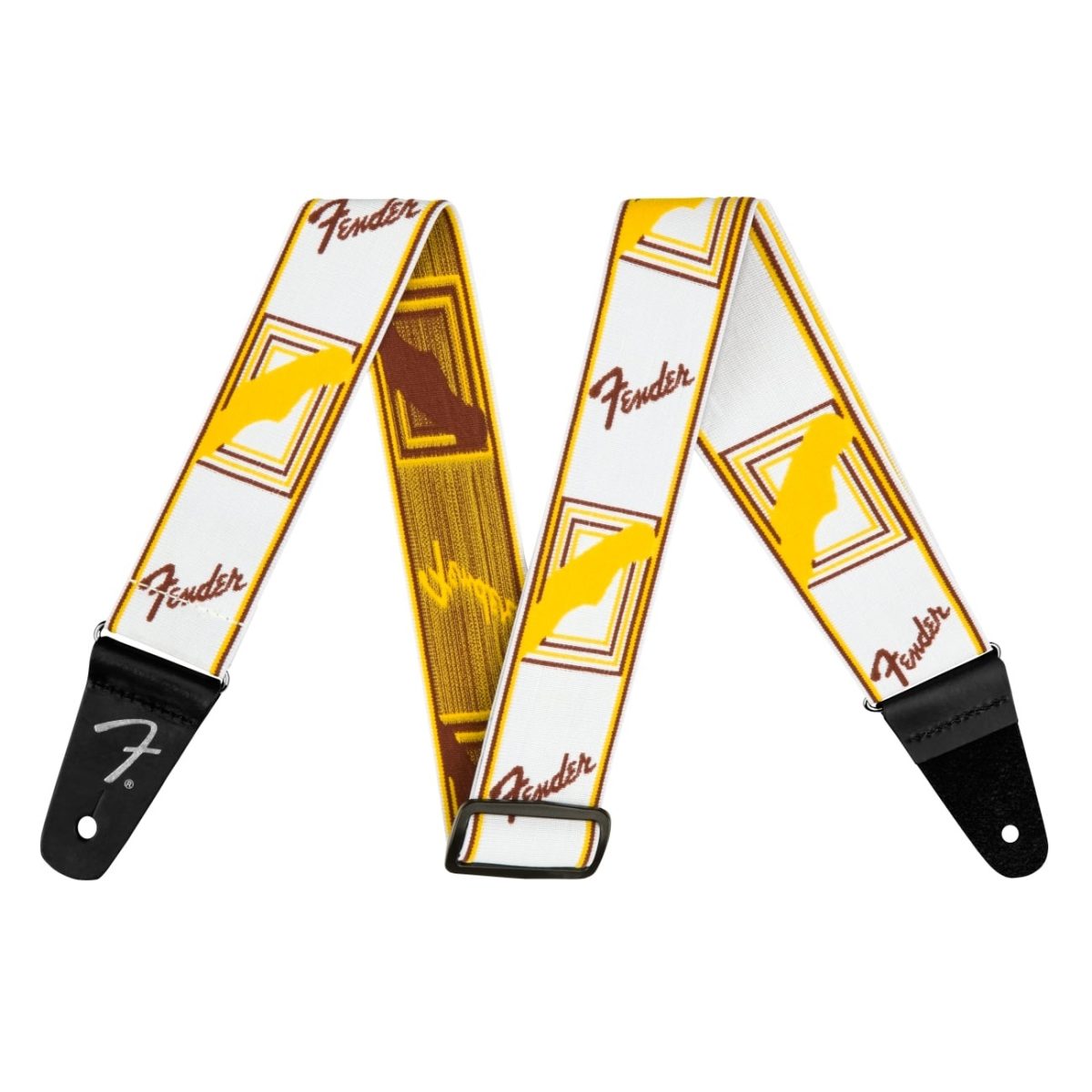 Fender - White WeighLess Monogram Strap #0990686005