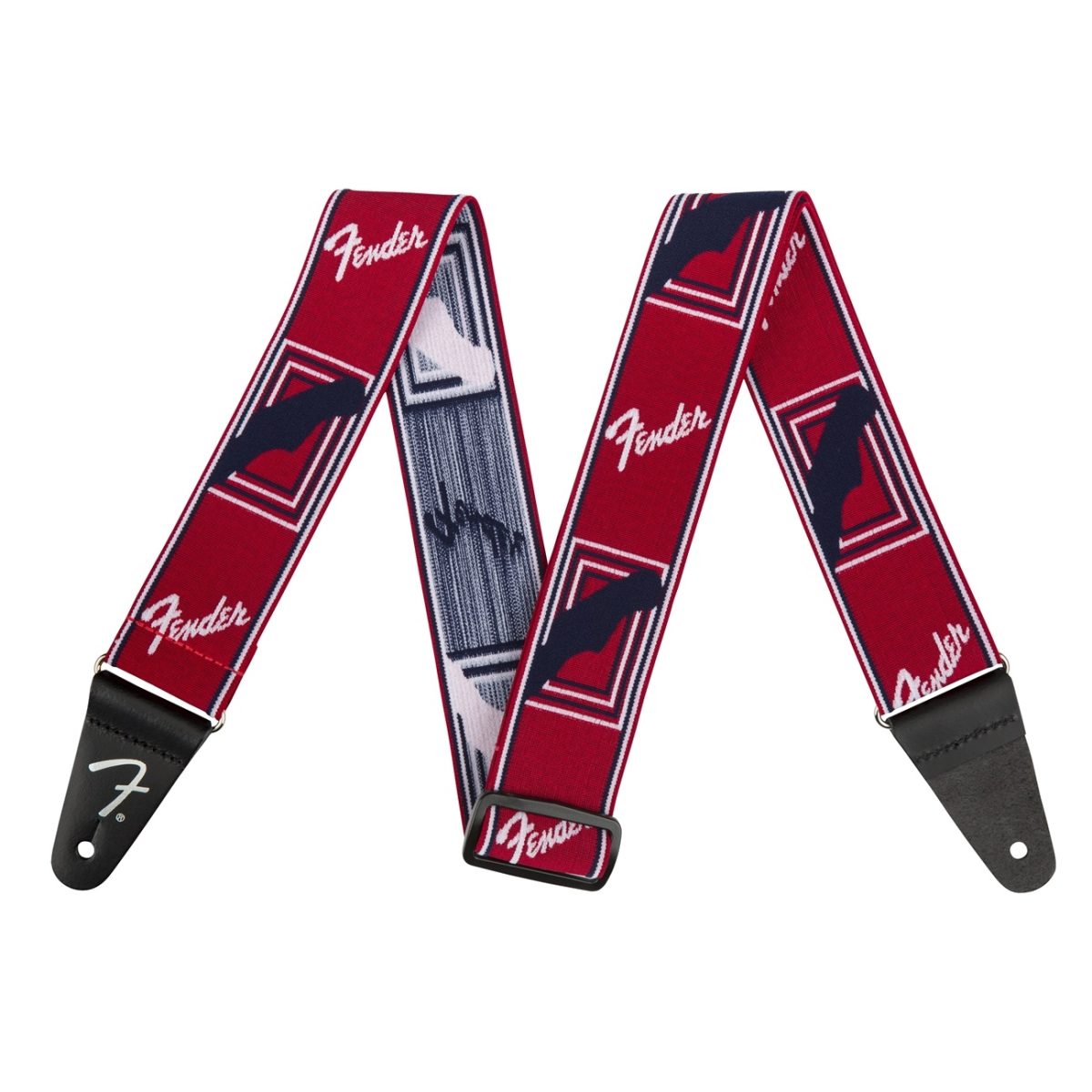 Fender - Red WeighLess Monogram Strap #0990686009