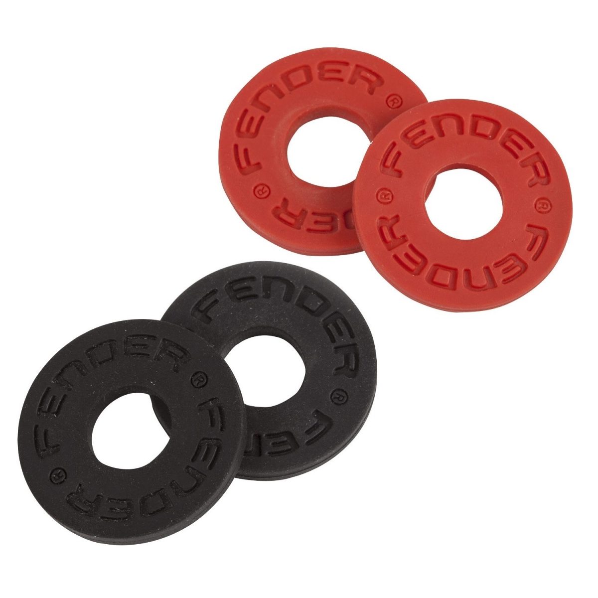 Fender - 4-Pack Strap Blocks Black and Red #0990819000