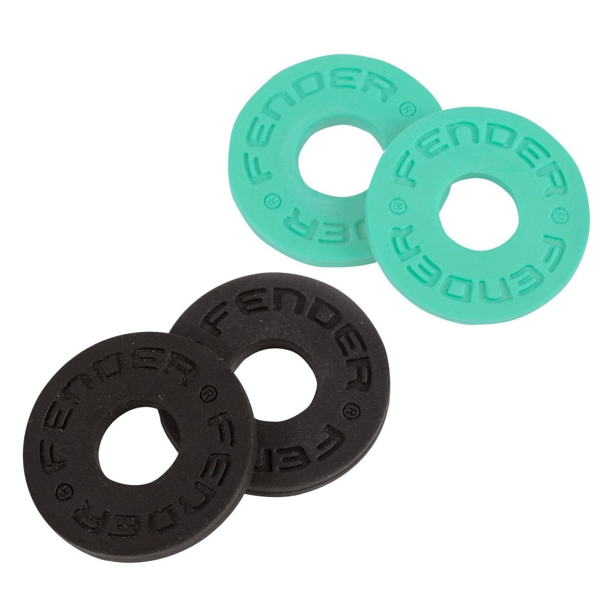 Fender - 4-Pack Strap Blocks Black and Surf Green #0990819020