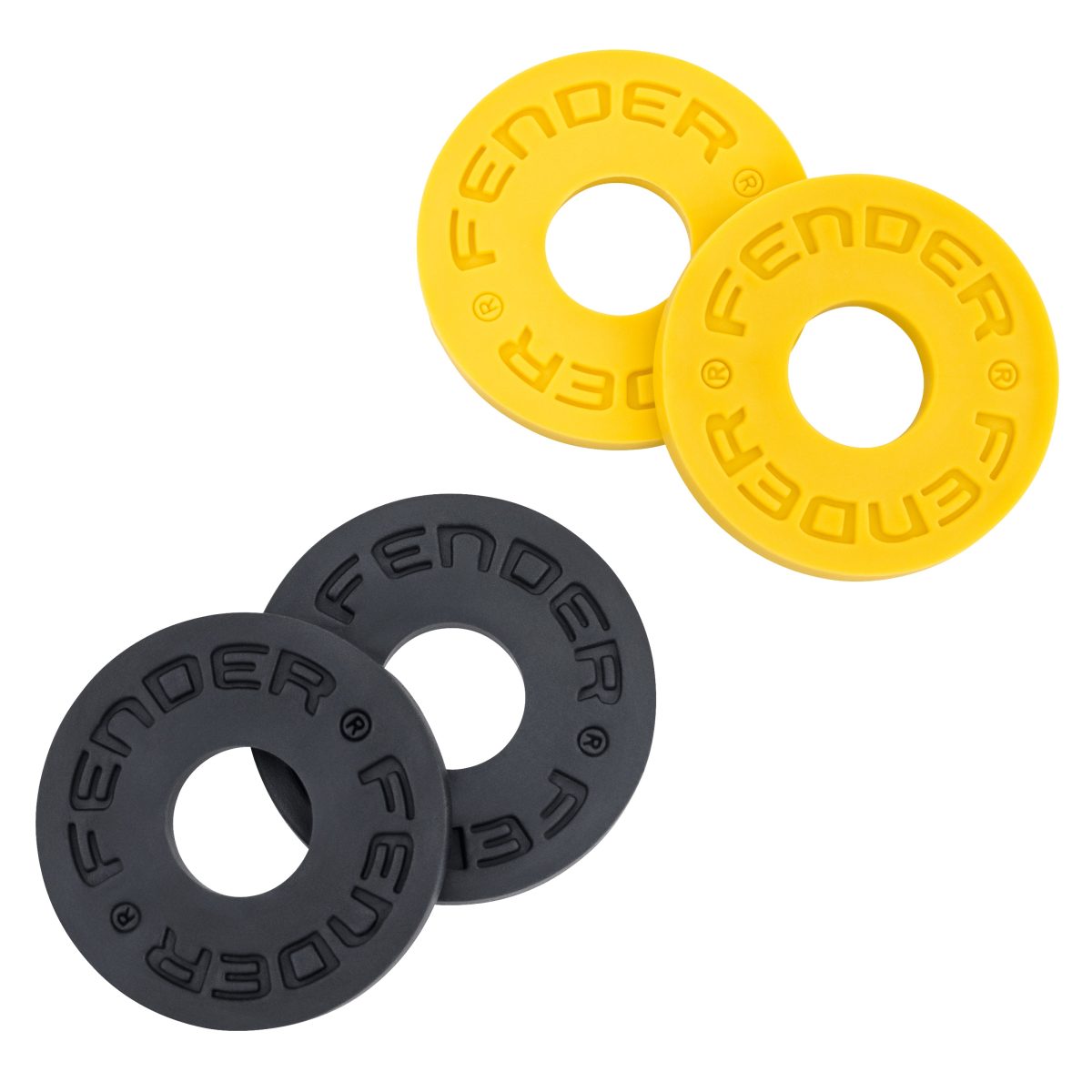Fender – 4-Pack Strap Blocks - Third Man Hardware Black and Yellow #0990819030