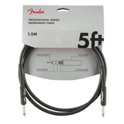 Fender - Professional Series Instrument Cable, Straight/Straight 5' Black - 0990820026 package