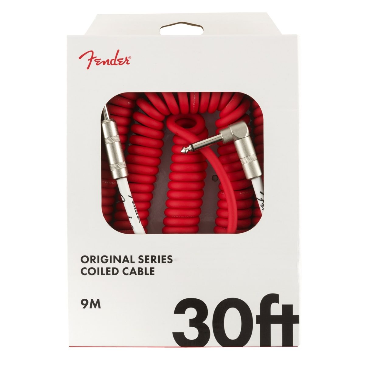 Fender - 30' Str/Ang Coil Instrument Cable Original Series - Fiesta Red #0990823005