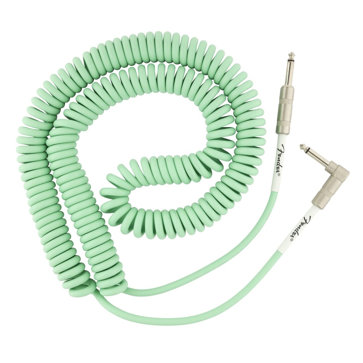 Fender - 30' Str/Ang Coil Instrument Cable Original Series - Surf Green #0990823007