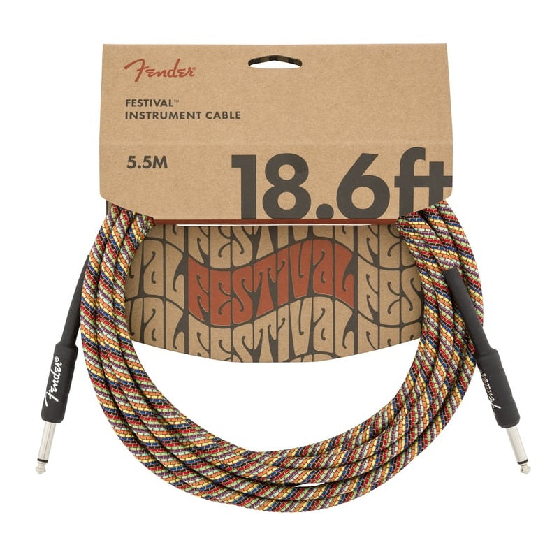 Fender - 18.6' Rainbow Festival Instrument Cable