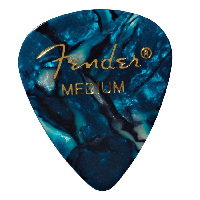 Fender – 12 Pack Medium Premium Celluloid Ocean Turquoise Picks