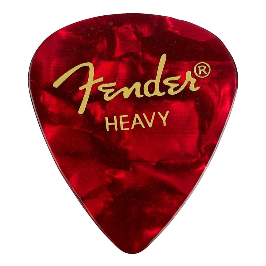 Fender – 12 Pack Heavy Premium Celluloid Red Moto Picks #1980351909