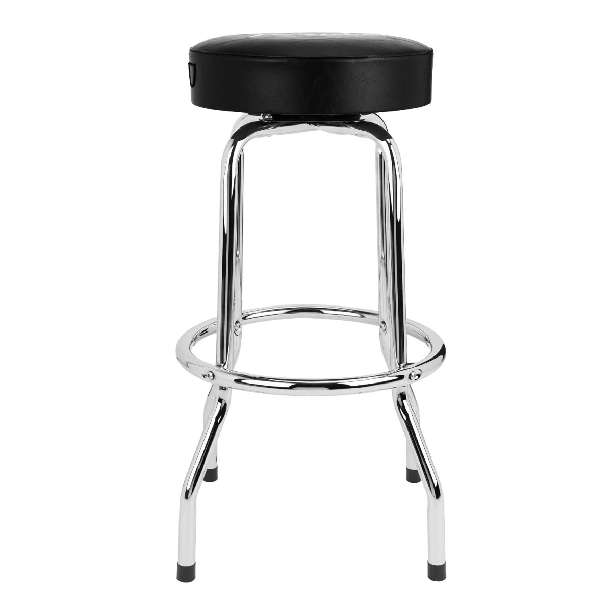 Fender - 30'' Barstool Spaghetti Logo Pick Pouch - Black and Chrome Side