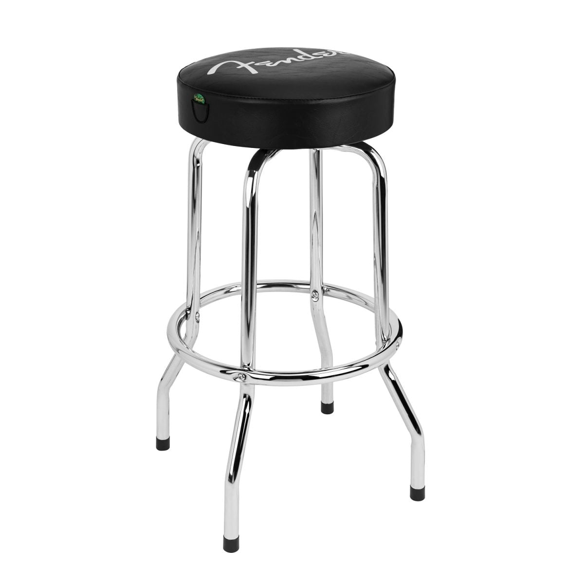 Fender - 30'' Barstool Spaghetti Logo Pick Pouch - Black and Chrome