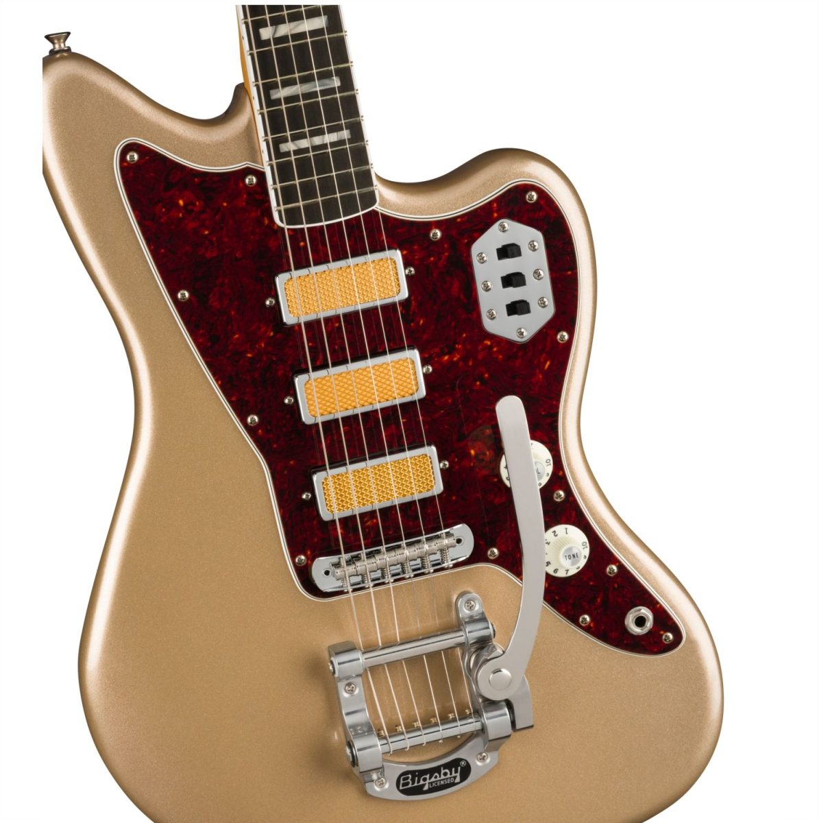 Fender - Gold Foil Jazzmaster, Ebony Fingerboard - Shoreline Gold-front2