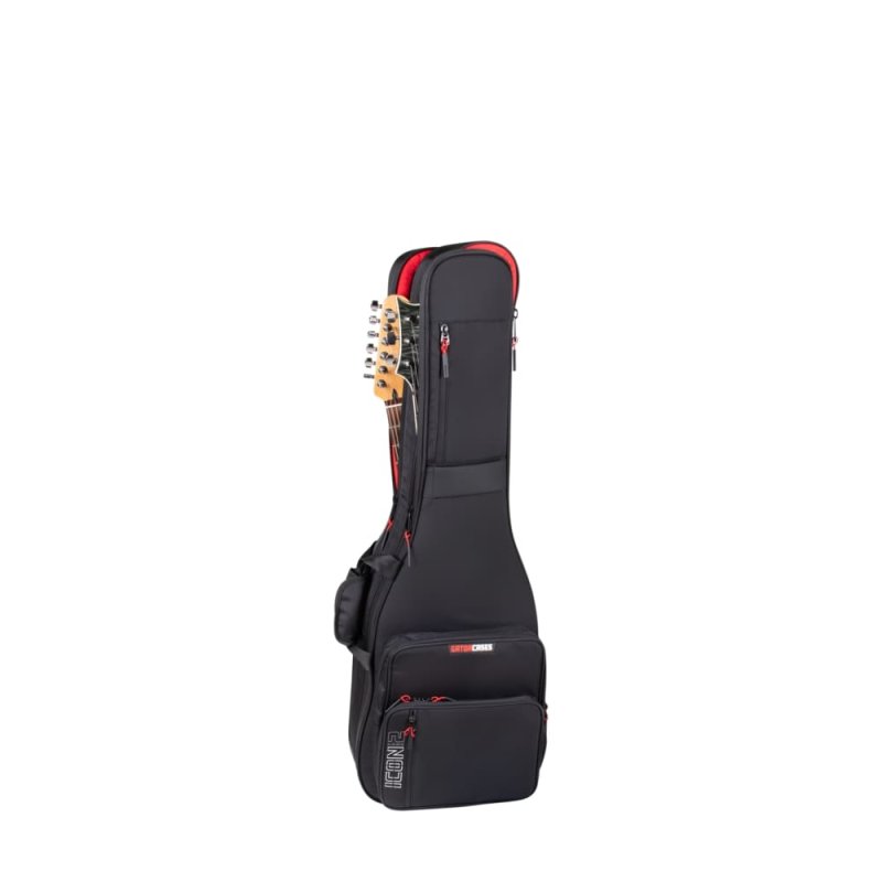 Gator - Icon Take Two Series Bag Holds 2 Electric Guitars #G-ICONTTELEC-BLK