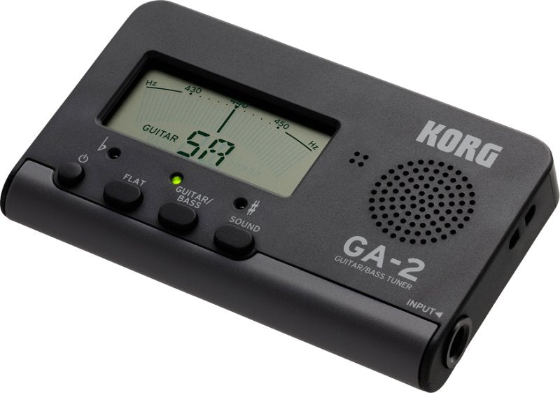 Korg - Pocket Guitar & Bass Tuner W/ Needle-style Meter, Reference Tone, 1/4" Input, & Easy-access Battery #GA2