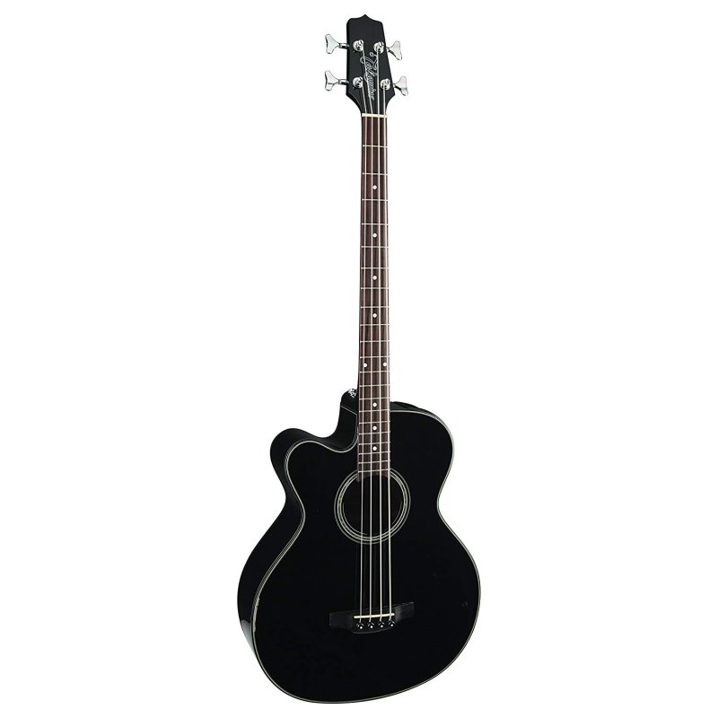 Takamine - 4-String Acoustic-Electric Bass Guitar Left-Handed Acoustic Bass, Black #GB30CELH-BLK