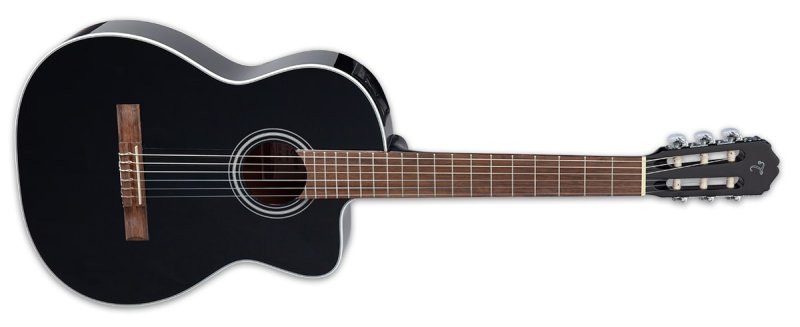 Takamine - Spruce Top Mahogany Neck Acoustic / Electric Guitar, Gloss Black #GC2CE-BLK