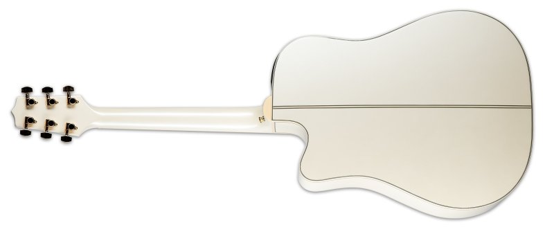 Takamine - G Series Steel String Dreadnought Acoustic / Electric Guitar, Pearl White #GD37CE-PW