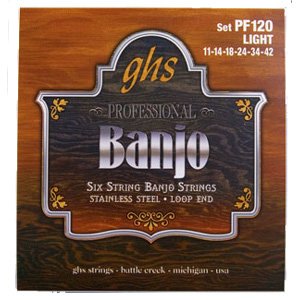 GHS strings 6-string banjo stainless steel