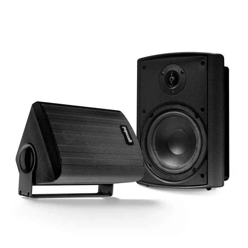 Gemini - 5.25" 150W Powerful Bass Waterproof Bluetooth Wall & Ceiling Mount Wired Speakers (Pair) #GHSI-W525BT-PR-BLK