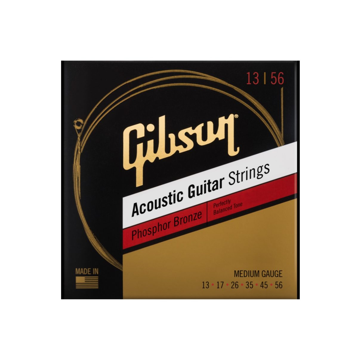 Gibson - 13-56 Phosphor Bronze Acoustic Guitar Strings - GPB13