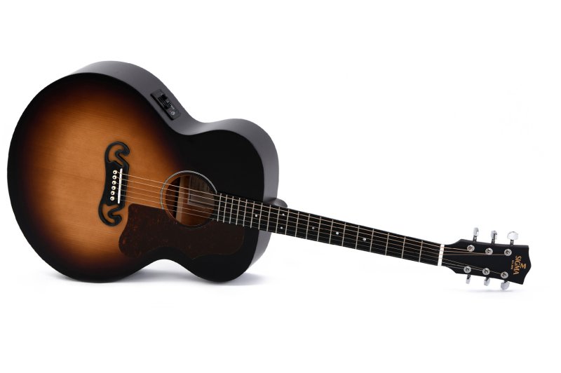 Sigma - SG Series Grand Jumbo Acoustic-Electric Guitar, Satin with Sunburst #GJM-SGE