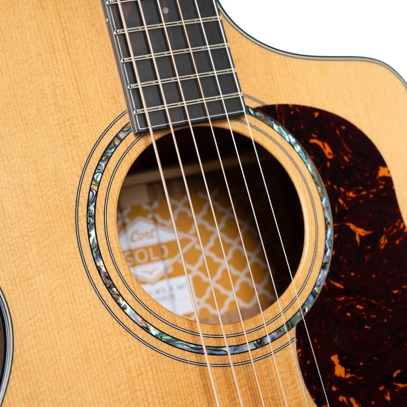 Cort - Gold Series MC6 Ovangkol Acoustic/Electric Cutaway - Natural Gloss #GOLD-MC6-OVANGKOL-NAT