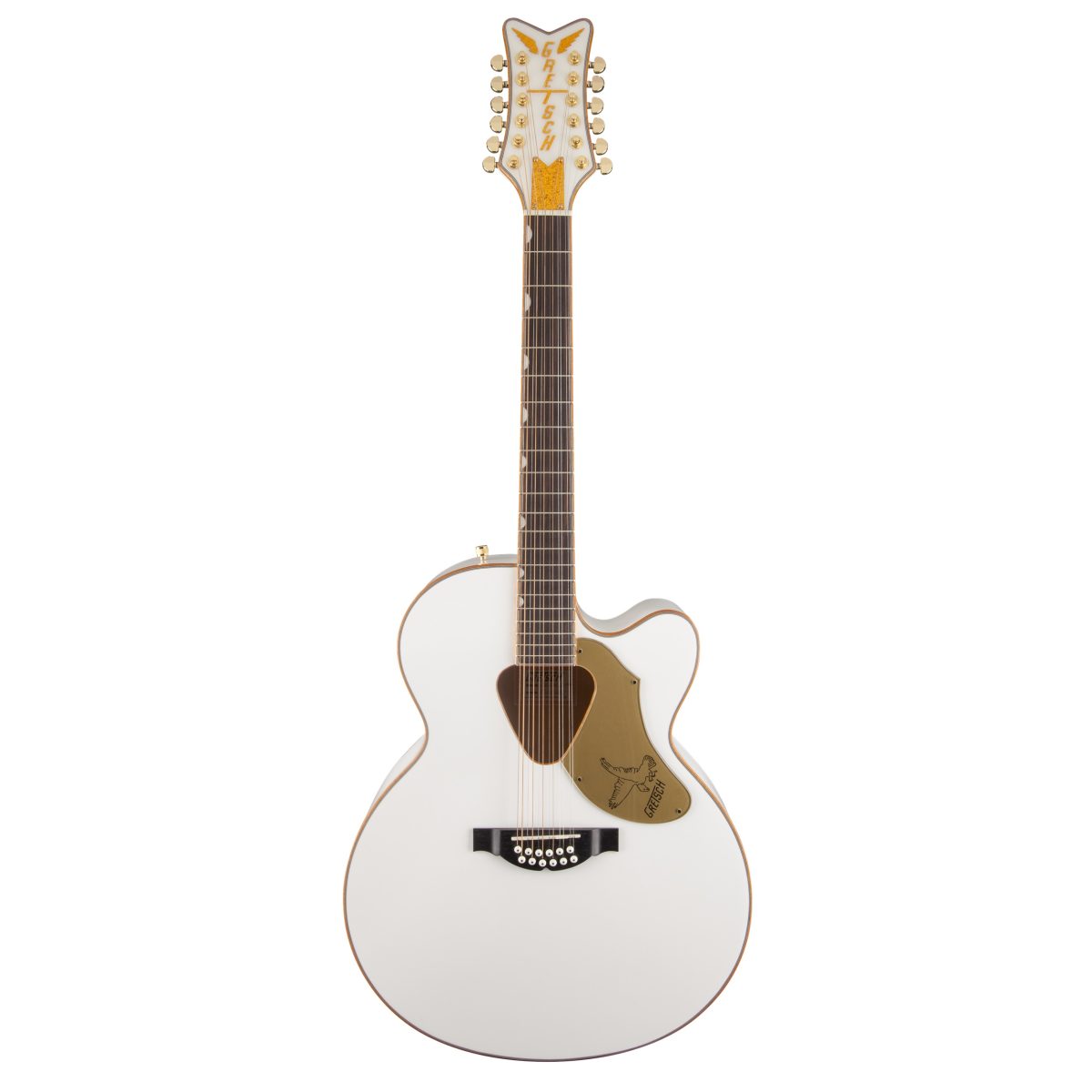 Gretsch - G5022CWFE-12 Rancher Falcon Jumbo 12-String Cutaway Electric - White #2714025505