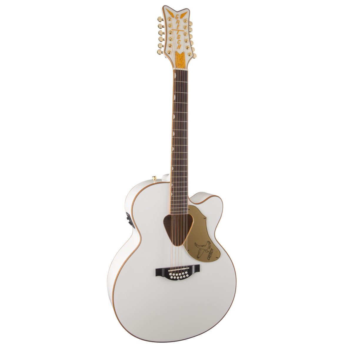 Gretsch - G5022CWFE-12 Rancher Falcon Jumbo 12-String Cutaway Electric - White #2714025505
