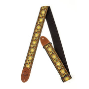 Gretsch - G Brand Yellow/Orange with Brown Ends Guitar Strap #9220060102