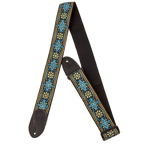 Gretsch - G Brand Blue/Orange with Black Ends Guitar Strap #9220060104