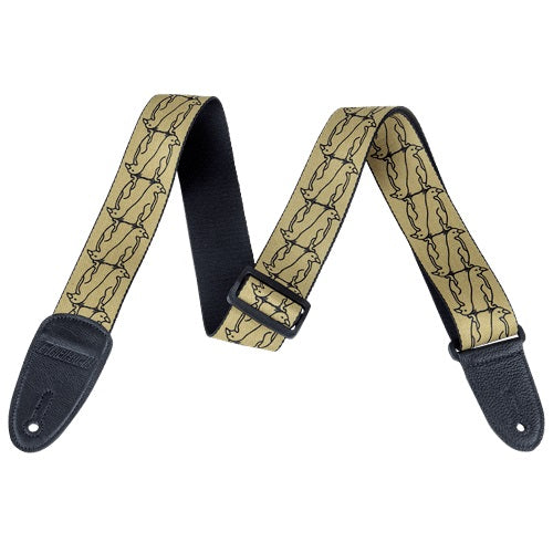 Gretsch - Double Penguin Gold/Black Guitar Strap #9227364001