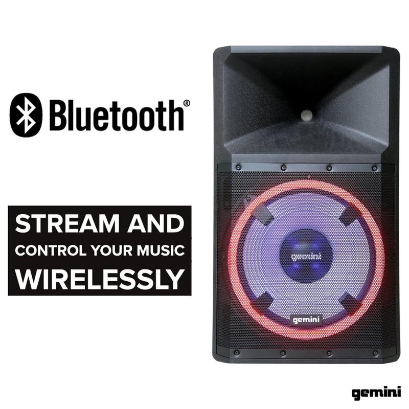 Gemini - High Power Bluetooth Party Speaker With Party Lights, Microphone, And Speaker Stand #GSP-L2200PK