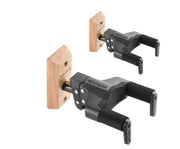 Hercules Stands - 2-Pack Upgraded Auto Grip System Guitar Hanger, Wood Base, Short Arm #GSP38WB+2PK