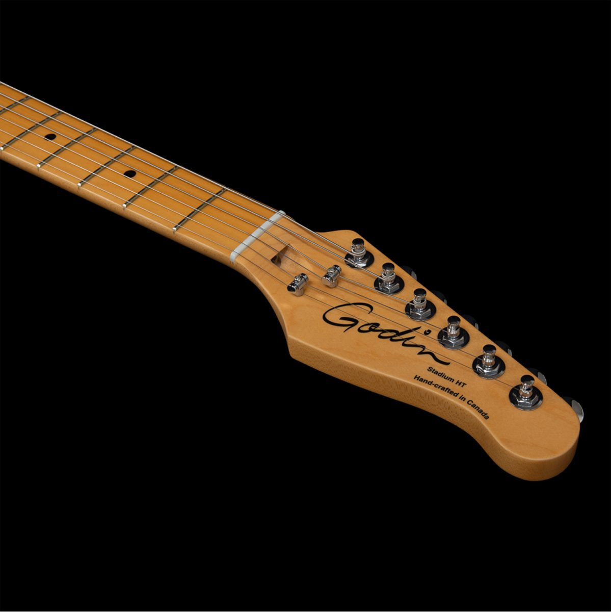 Godin - Stadium HT - Matte Black MN - 49332-head
