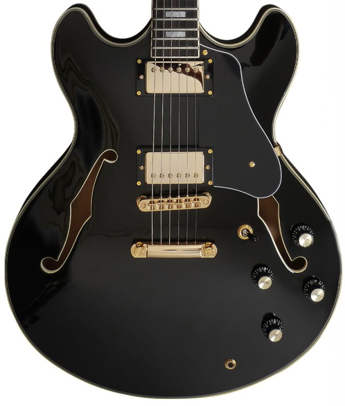 Sire - Larry Carlton H7 Left-Handed Electric Guitar, Black #H7-BK-LH