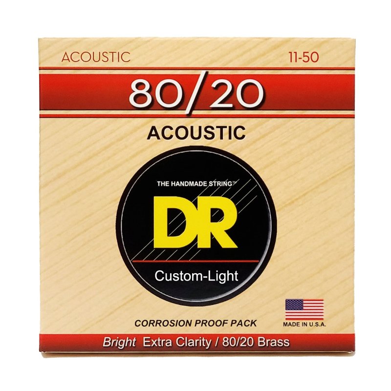 DR - Hi-beam 80/20 Acoustic Guitar String, Custom Light (11-50) #HA-11