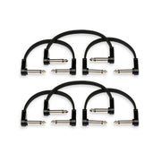 Hosa - 6-pack 6'' Flat Guitar Patch Cable