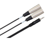 Hosa - 3' 3.5 mm TRS to Dual XLR3M - CYX-403M