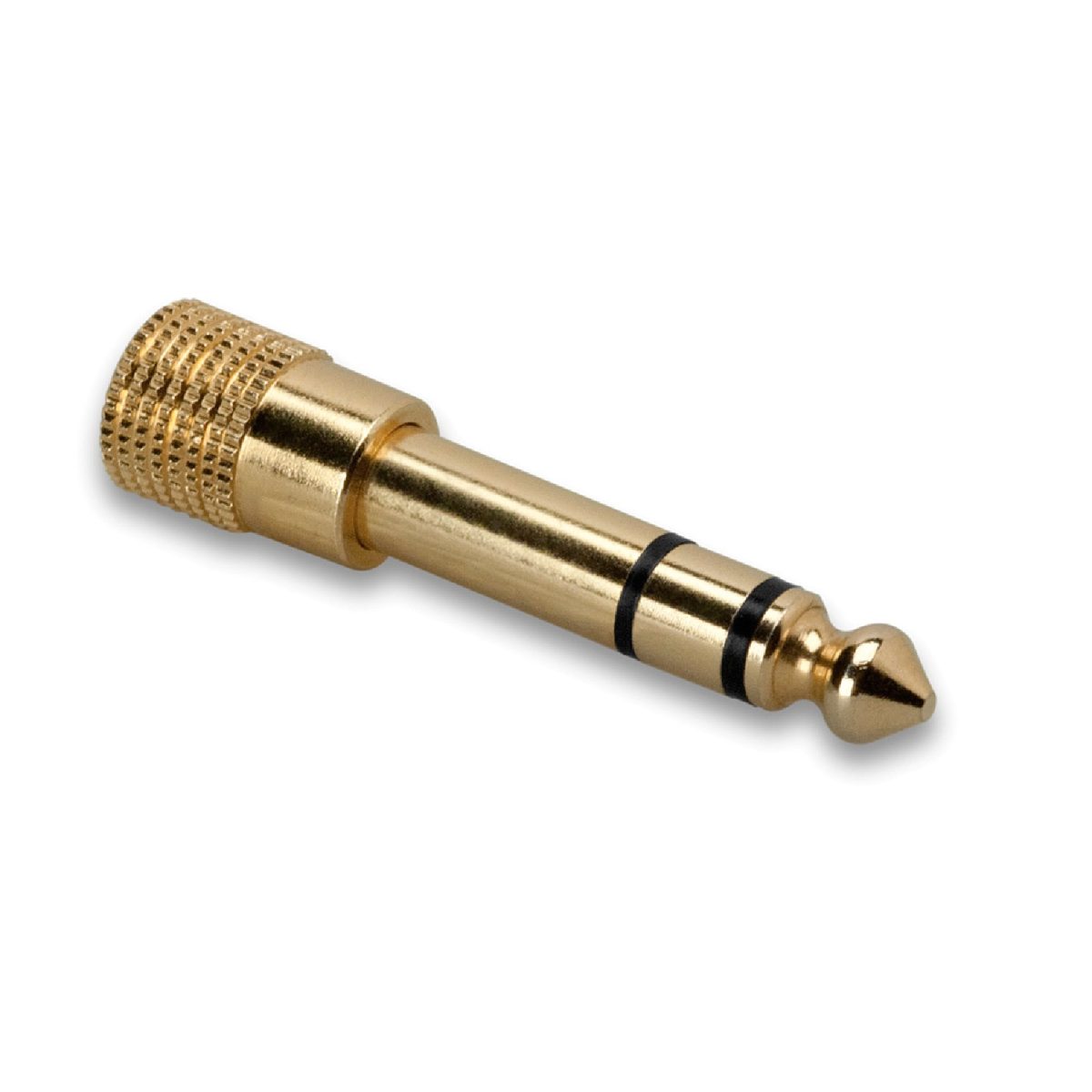 Hosa - Headphone Adaptor, 3.5 mm TRS to 1/4-inch TRS