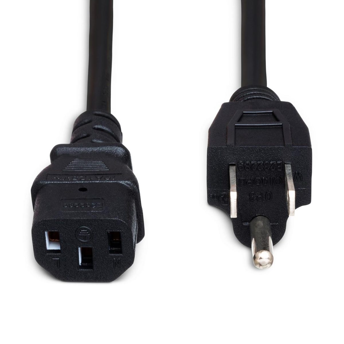 Hosa - 3' Power Cord IEC C13 to NEMA 5-15P - 18 AWG #PWC-143