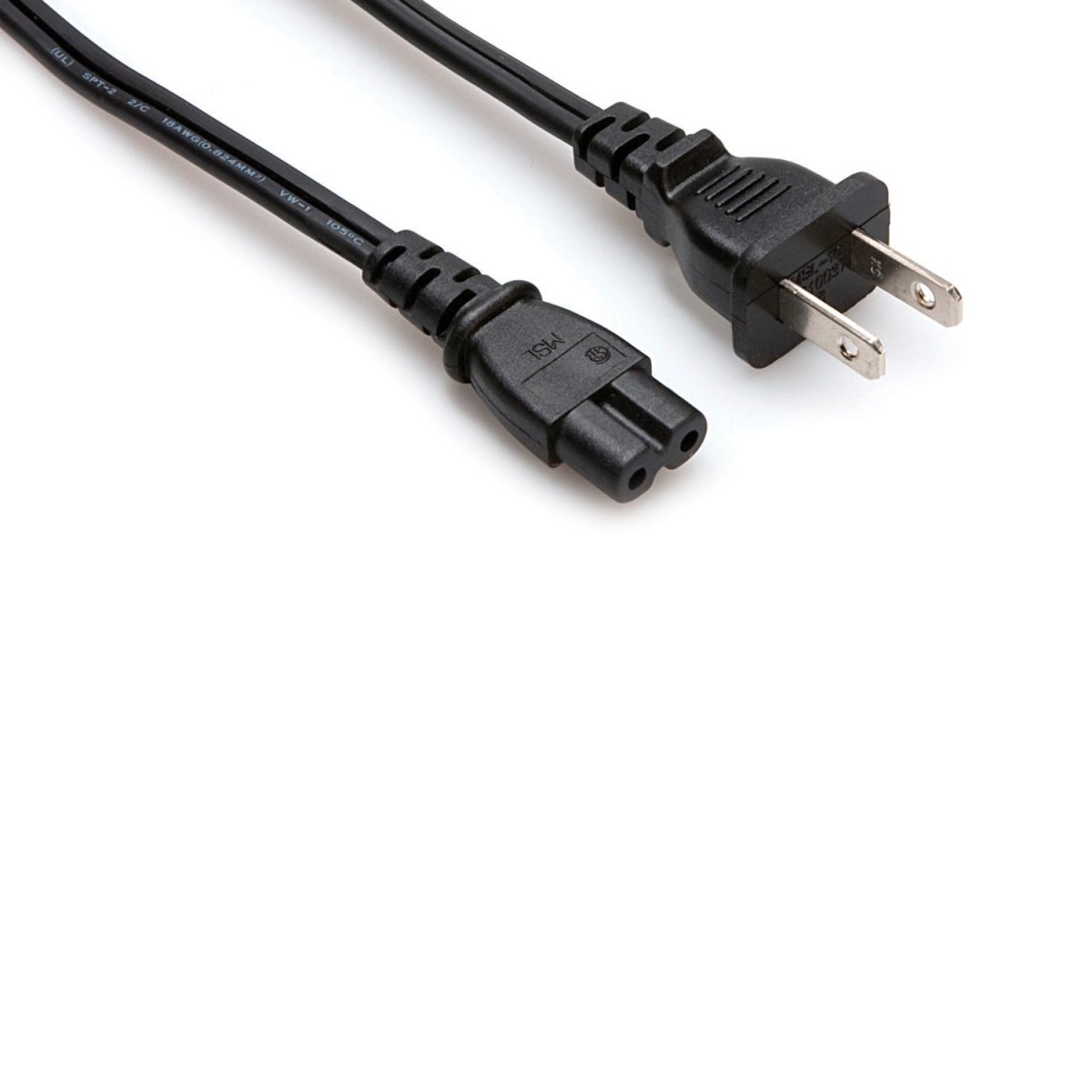 Hosa - Power Cord, IEC C7 to NEMA 1-15P - 8 Foot