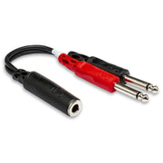 Hosa - Stereo Breakout 1/4 TRSF to Dual 1/4 TS #YPP-136