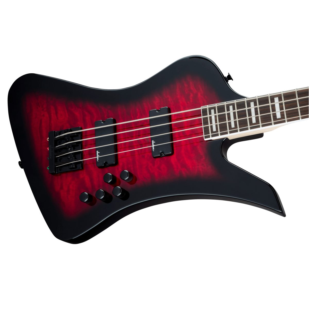 Jackson - JS3Q Kelly Bird Bass JS Series - Transparent Red Burst #2919093591